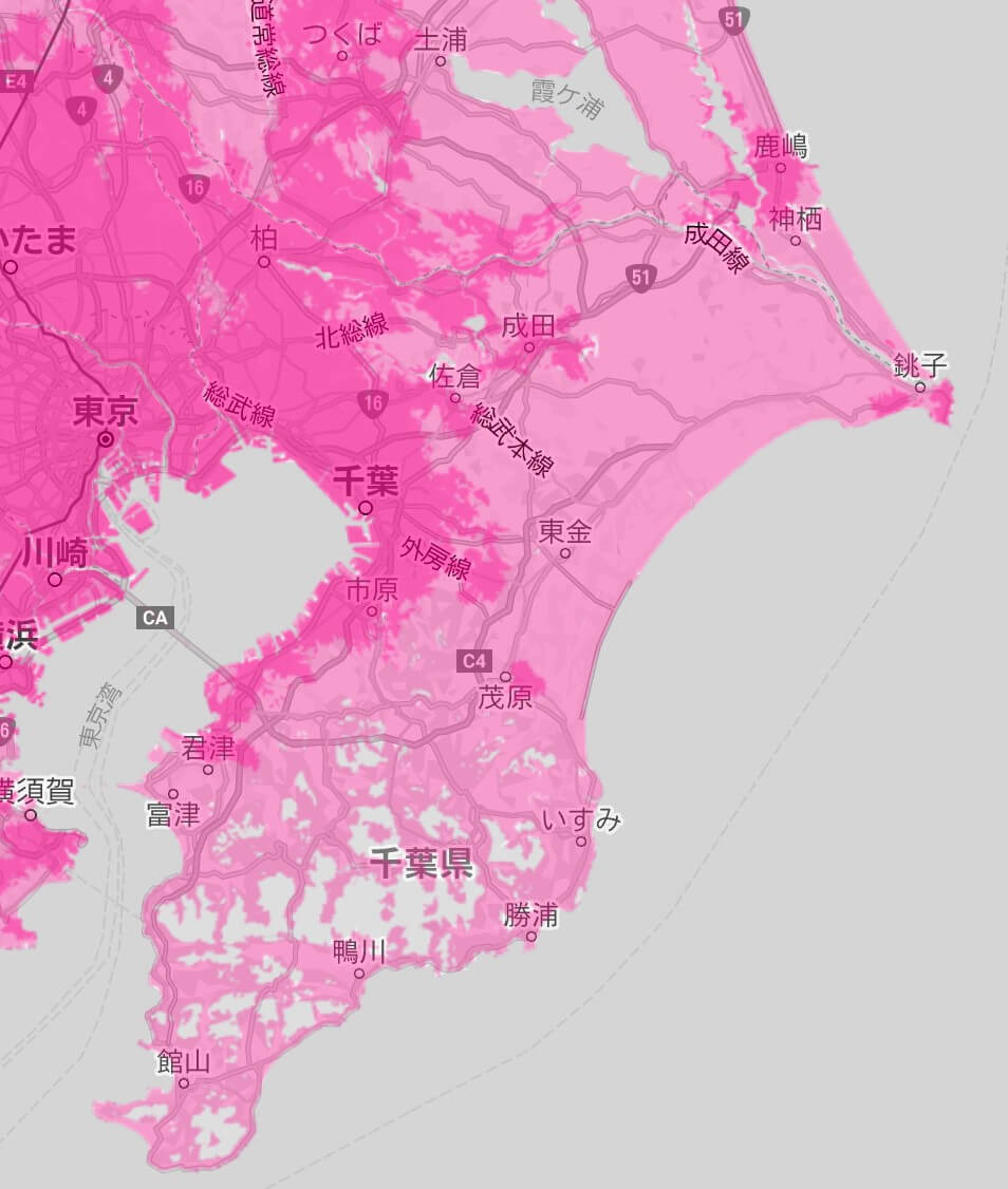 楽天回線　千葉エリア